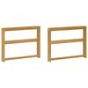 vidaXL Armst&ouml;d modul 2 pcs Vit 78,5 x 10 x 61 cm Massivt Akaciatr&auml;