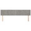 vidaXL S&auml;nggavel med kanter ljusgr&aring; 203x16x78/88 cm sammet
