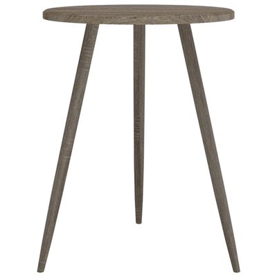 vidaXL Cafébord grå Ø60x76 cm MDF och järn