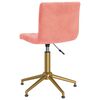 vidaXL Snurrbara matstolar 4 st rosa sammet