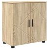 vidaXL Badrumssk&aring;p Sonoma-ek 61 x 35 x 64 cm Konstruerat tr&auml; & Metall