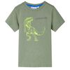 T-shirt med korta &auml;rmar f&ouml;r barn ljus khaki 128