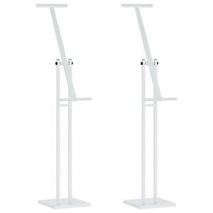 vidaXL M&auml;ssmontrar 2 pcs Vit 26,5 x 26,5 x 150 cm St&aring;l