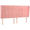vidaXL S&auml;nggavel med kanter rosa 163x23x118/128 cm sammet