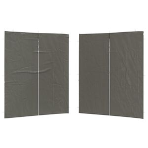 vidaXL Partyt&auml;ltv&auml;gg 2 pcs Antracit 200 x 195 cm PE och st&aring;l