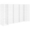 vidaXL Planteringsgabion H-formad stål 260x40x150 cm