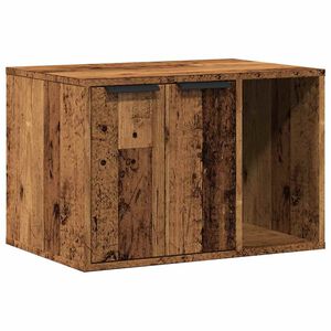 vidaXL Sk&aring;p f&ouml;r kattl&aring;da &aring;ldrat tr&auml; 60x40x40 cm konstruerat tr&auml;