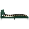 vidaXL Bed Frame "Dover" Dark Green 180x200 cm Velvet