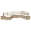 vidaXL Tr&auml;dg&aring;rdsoffset 8 st Beige och gr&auml;ddf&auml;rgad konstrotting