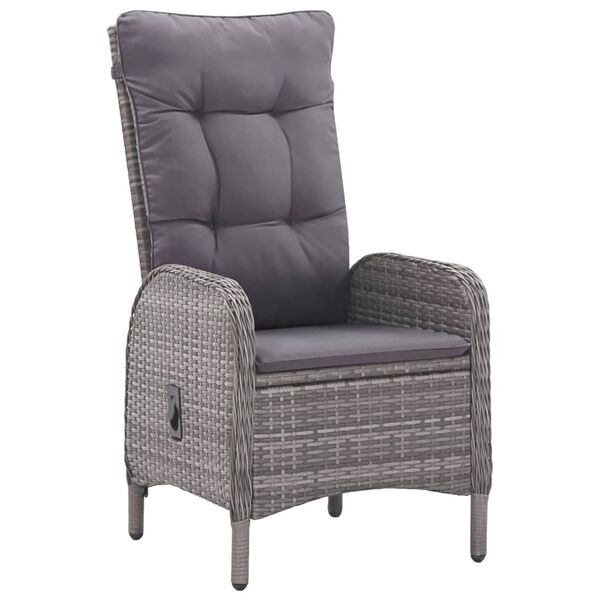 vidaXL Matgrupp f&ouml;r tr&auml;dg&aring;rden 7 delar gr&aring;