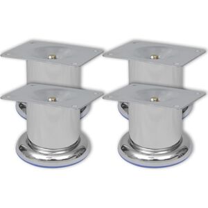 vidaXL Runda soffben i krom 4 st 60 mm
