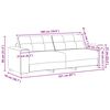 vidaXL Soffset 3 pcs Rosa 221 x 80 x 80 cm Sammet