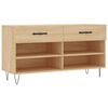 vidaXL Skob&auml;nk sonoma-ek 102x35x55 cm konstruerat tr&auml;