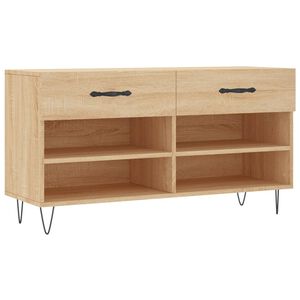 vidaXL Skob&auml;nk sonoma-ek 102x35x55 cm konstruerat tr&auml;
