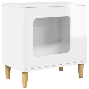 vidaXL Katt hus Glansig Vit 51 x 30 x 52 cm Konstruerat tr&auml;