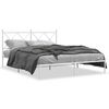 vidaXL S&auml;ngram med huvudgavel metall vit 150x200 cm