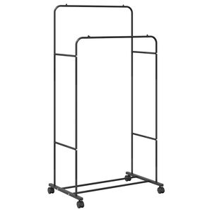 vidaXL Kl&auml;dh&auml;ngare Svart 80 x 53 x 156 cm