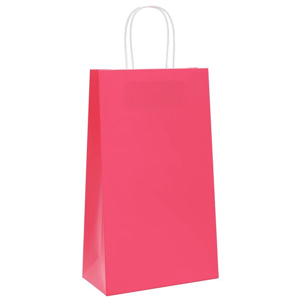 vidaXL Pappersp&aring;sar 250 st med handtag rosa 21x11x36 cm