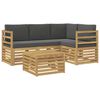 vidaXL Utomhussoffset 5 pcs Vit och antracit 59 x 59 x 37 cm Polyester