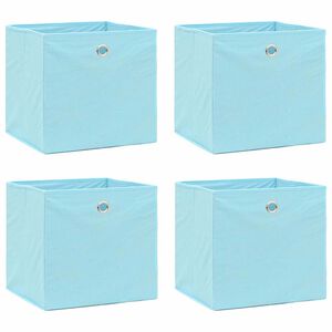 vidaXL F&ouml;rvaringsl&aring;dor 4 st babybl&aring; 32x32x32 cm tyg