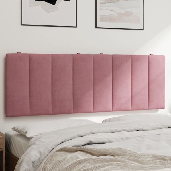 vidaXL Headboard Cushion "Hanko" Pink 120 cm Velvet