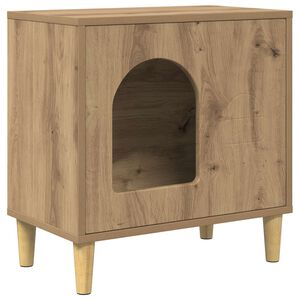 vidaXL Katt hus Artisan Ek 51 x 30 x 52 cm Konstruerat tr&auml;