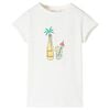 vidaXL T-shirt f&ouml;r barn ecru 104