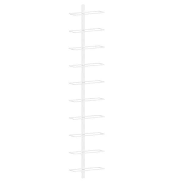 vidaXL V&auml;ggmonterat vinst&auml;ll f&ouml;r 10 flaskor vit metall