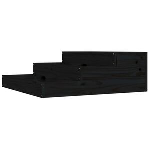 vidaXL Odlingsl&aring;da svart 78x78x27 cm massiv furu