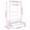 vidaXL Garderob brun ek 100x50x200 cm konstruerat tr&auml;