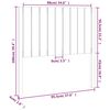 vidaXL Sänggavel svart 95,5x4x100 cm massiv furu