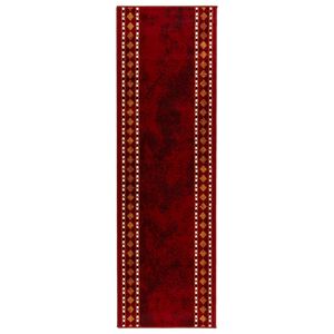vidaXL Runner-matta FLORNES V&auml;vd R&ouml;d Diamanter 67 x 150 cm PP 7 mm