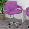 vidaXL Snurrbar matstol lila konstl&auml;der