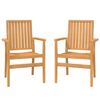 vidaXL Stapelbara tr&auml;dg&aring;rdsstolar 2 st 56,5x57,5x91 cm massiv teak