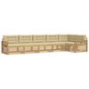 vidaXL Utomhussoffset 6 st Vit och Beige Polyester