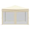 vidaXL Hopfällbart partytält med sidoväggar gräddvit 3x3 m