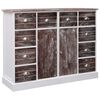 vidaXL Sk&auml;nk med 10 l&aring;dor brun 113x30x79 cm tr&auml;