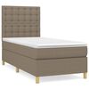 vidaXL Rams&auml;ng med madrass taupe 80x200 cm tyg