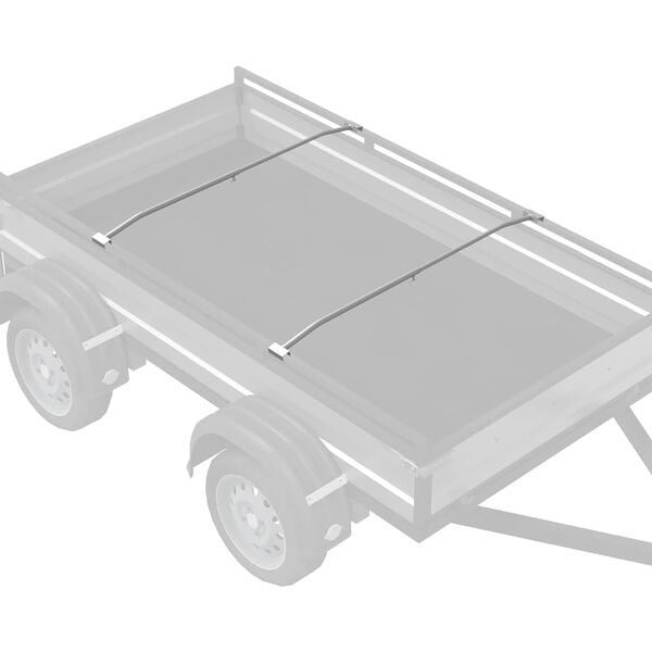 vidaXL passar för platt tarp bracketer 2 pcs Silver 130-210 cm