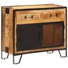 vidaXL Sk&auml;nk 80x31x66 cm massivt grovt mangotr&auml; och metall