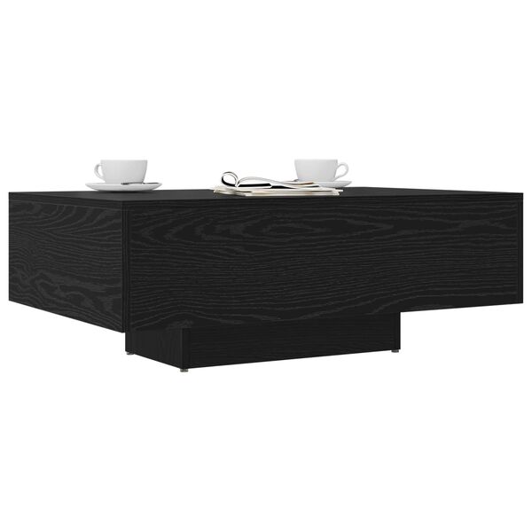vidaXL Kaffeebord Svart Ek 85 x 55 x 31 cm