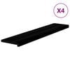 vidaXL Trappstegsmattor 4 pcs brunsvart 120x25x2 cm massiv ek