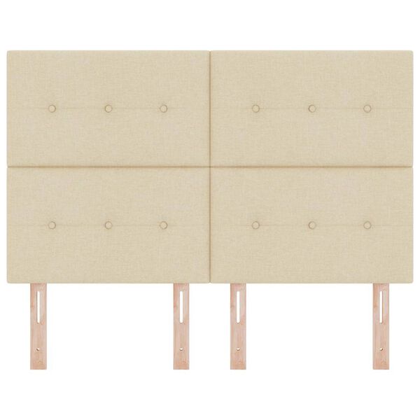 vidaXL Huvudgavel med huvudgavel Kr&auml;m 160 cm Konstl&auml;der