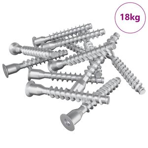 vidaXL Konfirmationsskruvar 2500 pcs Silver Metall