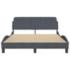 vidaXL Bed Frame "Dover" Dark Grey 140x200 cm Velvet