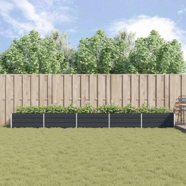 vidaXL Planteringsk&auml;rl Antracit 195 x 100 x 45 cm Galvaniserat St&aring;l