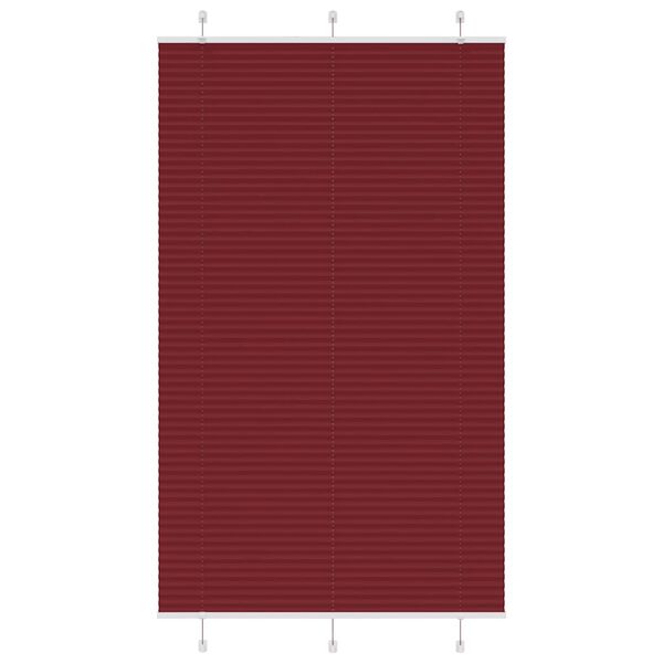 vidaXL Plisserad persienn Bordeaux r&ouml;d 115x200 cm tyg bredd 114,4 cm