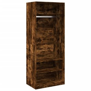 vidaXL Garderob r&ouml;kf&auml;rgad ek 80x50x200 cm konstruerat tr&auml;