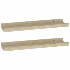 vidaXL V&auml;gghyllor 2 st Sonoma Ek 40x9x3 cm