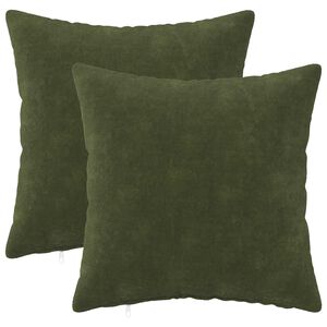 vidaXL Kudde med kudde HEERLEN 2 st Gr&ouml;n Mikrofiber Fleece